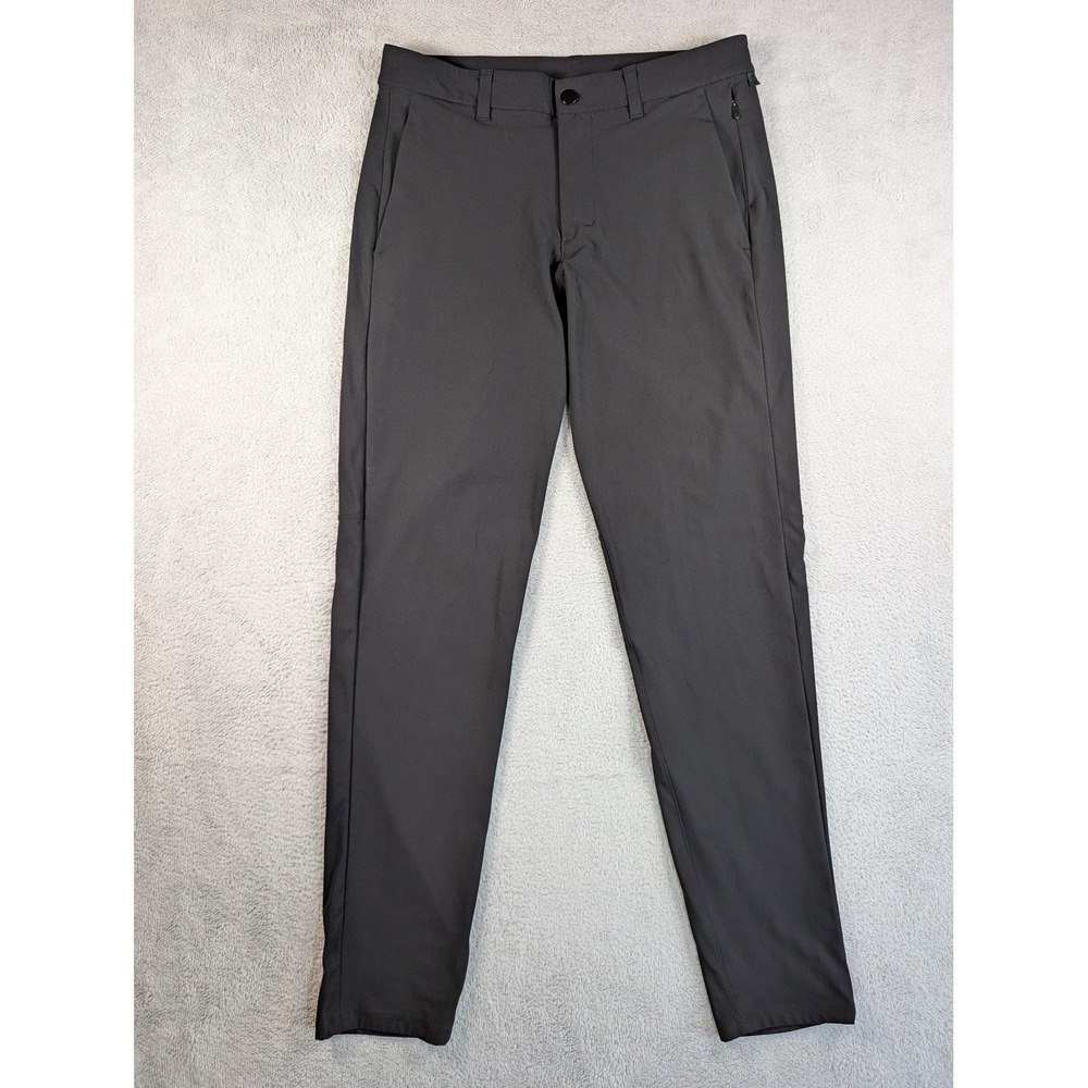 Lululemon Commission Slim-Fit Pant Warpstreme Black Mens 32 LM5974S